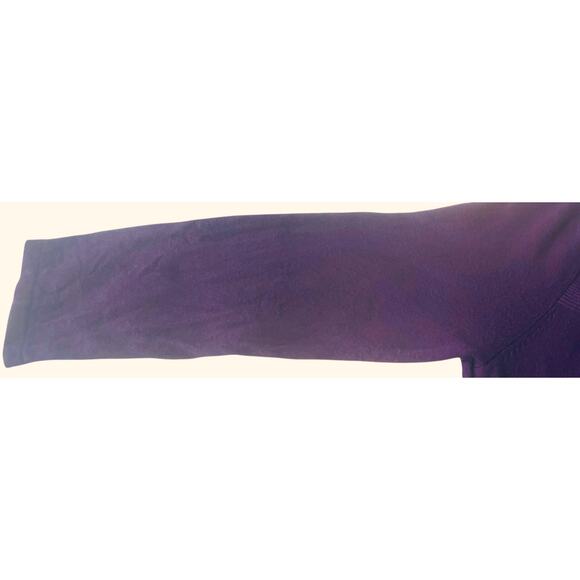 WORTHINGTON LONG SLV MIDI FIT & FLARE WAIST DRESS, WOMENS, S, PURPLE, ROUND NECK - Picture 9 of 11